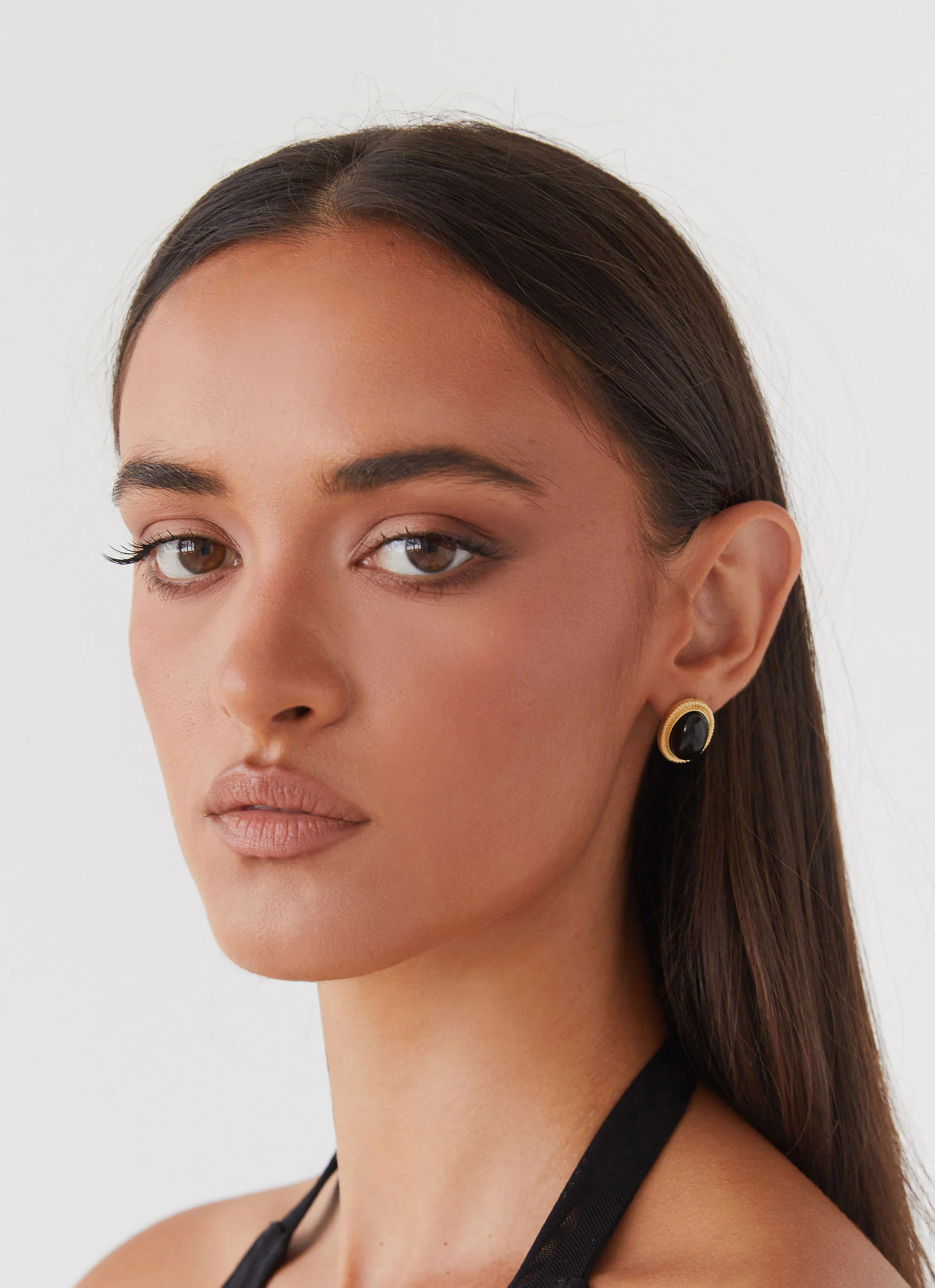 Calais Opal Earrings - Black | Peppermayo (Global)
