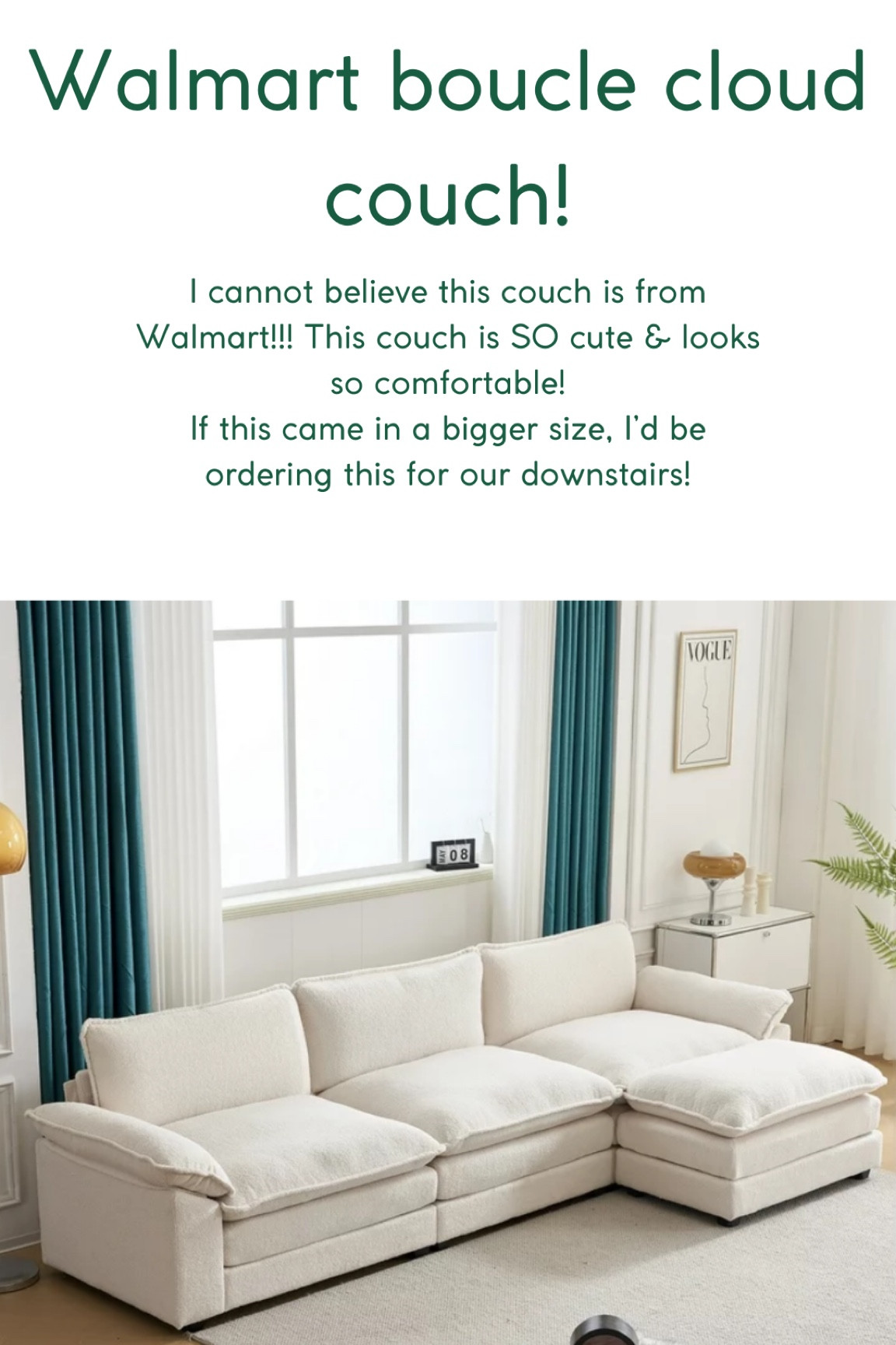 How good is this cloud look a like couch?!? And the price is even better!! Under $600!! 

#LTKsalealert #LTKhome #LTKstyletip