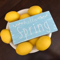 Hello Spring Wood Sign, Colorful Spring Decor, Home Wall Flower | Etsy (US)