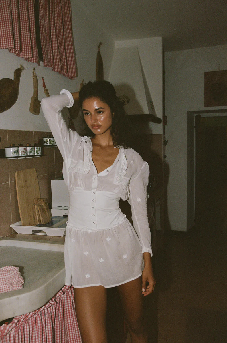 Dayna Dress | White | With Jean (US)