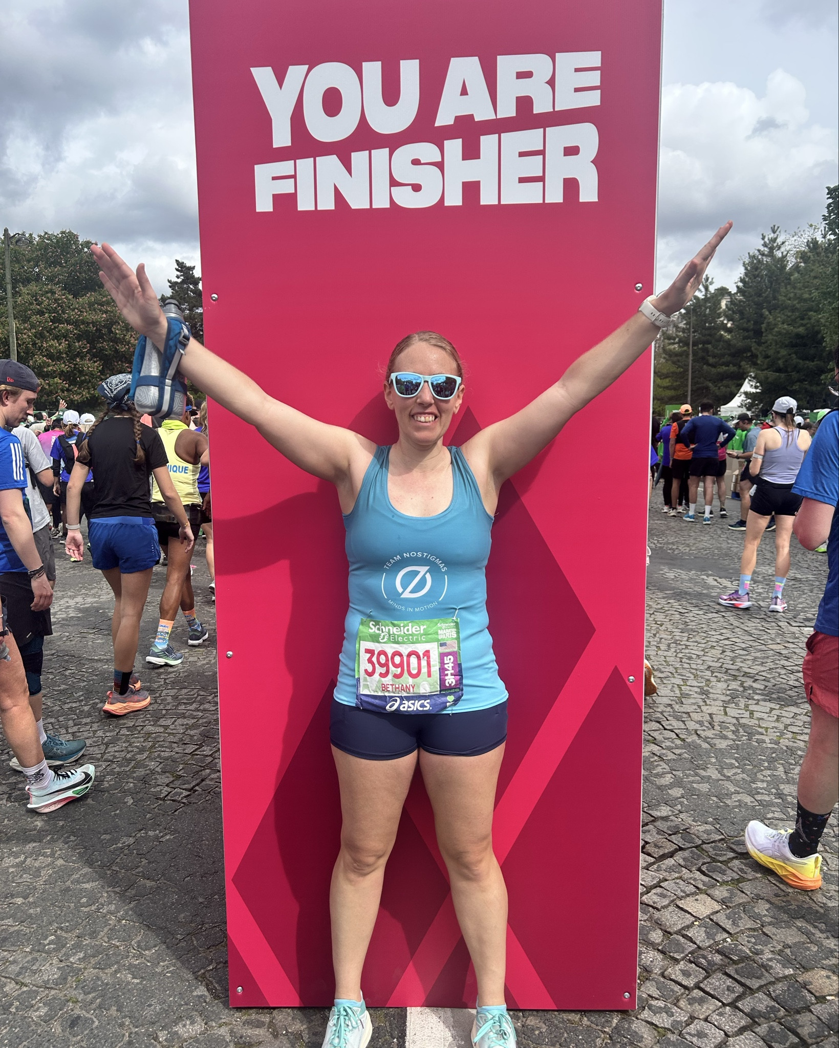 I finished the @parismarathon ✅🏃🏼‍♀️‍➡️🇫🇷🏅
And also successfully completed my 10th marathon and my 1st international race! 🎆🌍🎉

Even more special is that I got to represent the NoStigmas charity and run and support for improved mental health care and support for those dealing with mental health issues 🩵💚

Awesome experience running through some of the most historic parts of Paris! ⭐️⭐️⭐️⭐️⭐️

Also, this was the biggest race I’ve ever been a part of! I was 1 of 57,464 finishers! 🔥

Did not run my fastest time, but didn’t experience any major issues, but due to so many runners it was hard getting a fast pace going as you would no sooner have to slow down. 
Still a really cool experience running in Paris!! 🏁🗼
1 of 57,464
10X Marathoner 
•Shorts @runinrabbit Compressions Shorts size S
•Waterbottle @nathansportsinc Handheld 18oz
•Socks @feetures Elite Tab Cushion Performance
•Sportsbra @athleta 
•Sunglasses @Goodr 
•Shoes @altrarunning Torin 8 9.5

#LTKTravel #LTKdayinmylife #LTKfitnessgoals