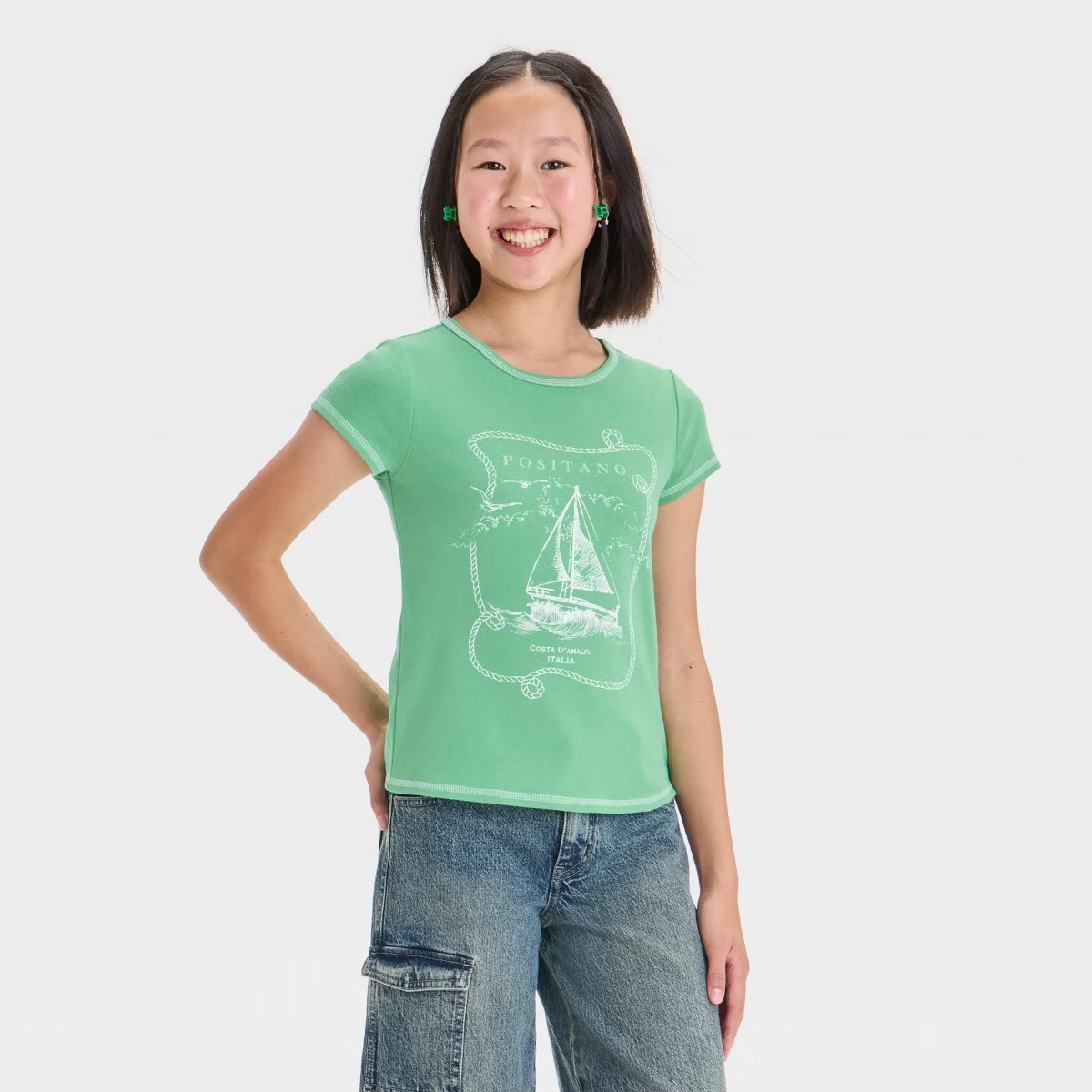 Girls' Short Sleeve Crew Neck Graphic T-Shirt - art class™ | Target