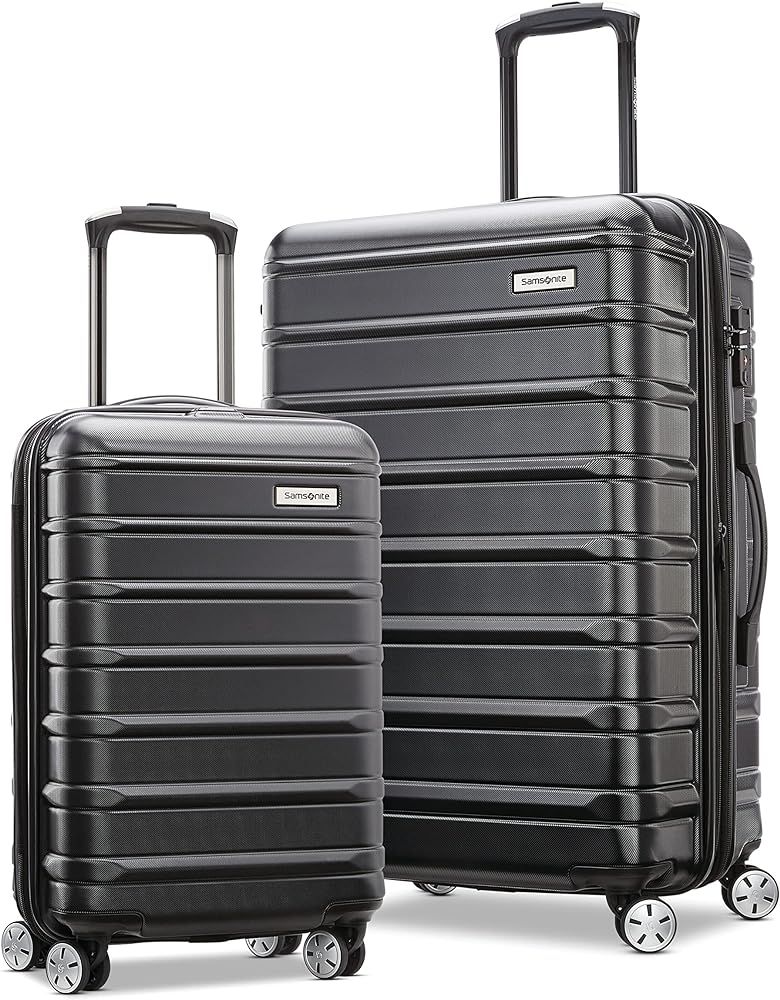 Samsonite Omni 2 Hardside Expandable Luggage, Midnight Black, 2-Piece Set (20/24) | Amazon (US)