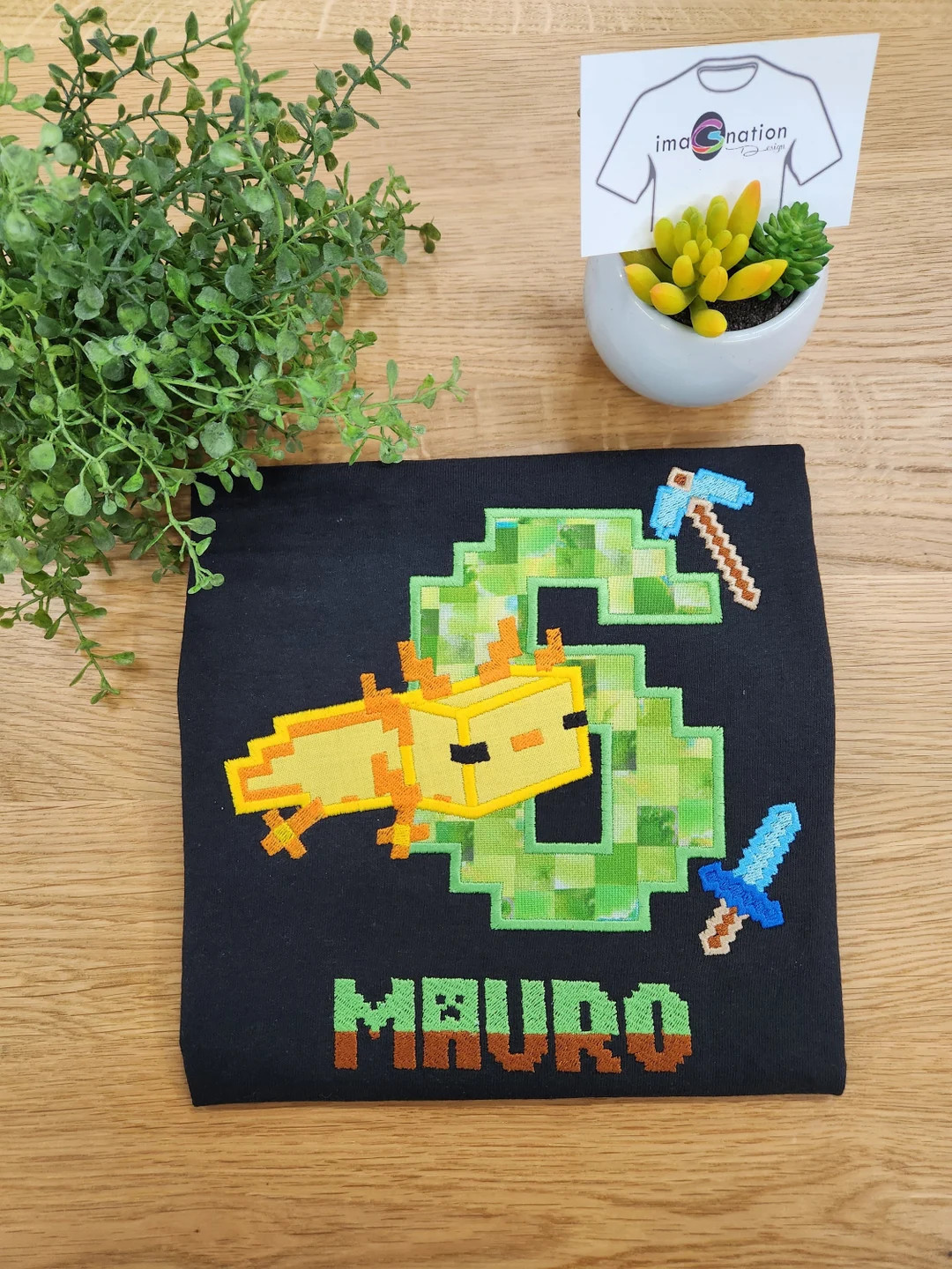 Axolotl Minecraft Birthday Shirt Personalized With Age and - Etsy | Etsy (US)