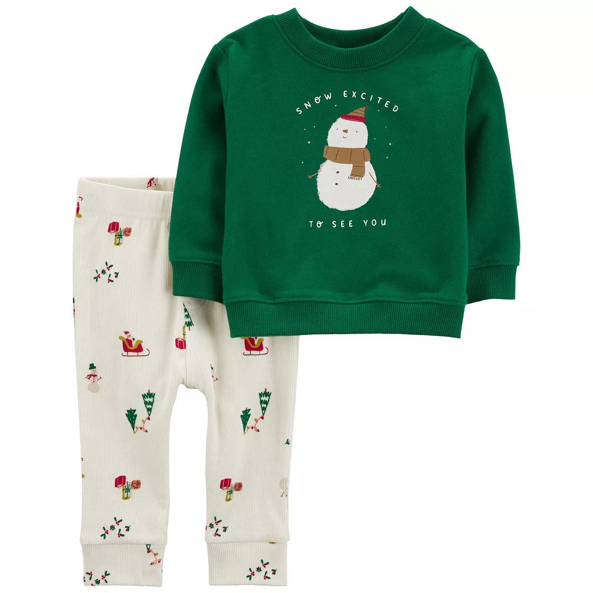 Baby Carter's 2-pc. Holiday Snowman Sweatshirt & Pants Set | Kohl's