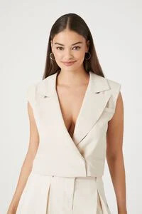 Notched Plunging Cropped Vest | Forever 21 (US)
