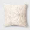 Click for more info about 24"x24" Holiday Oversized Chunky Cable Knit Square Throw Pillow - Threshold™