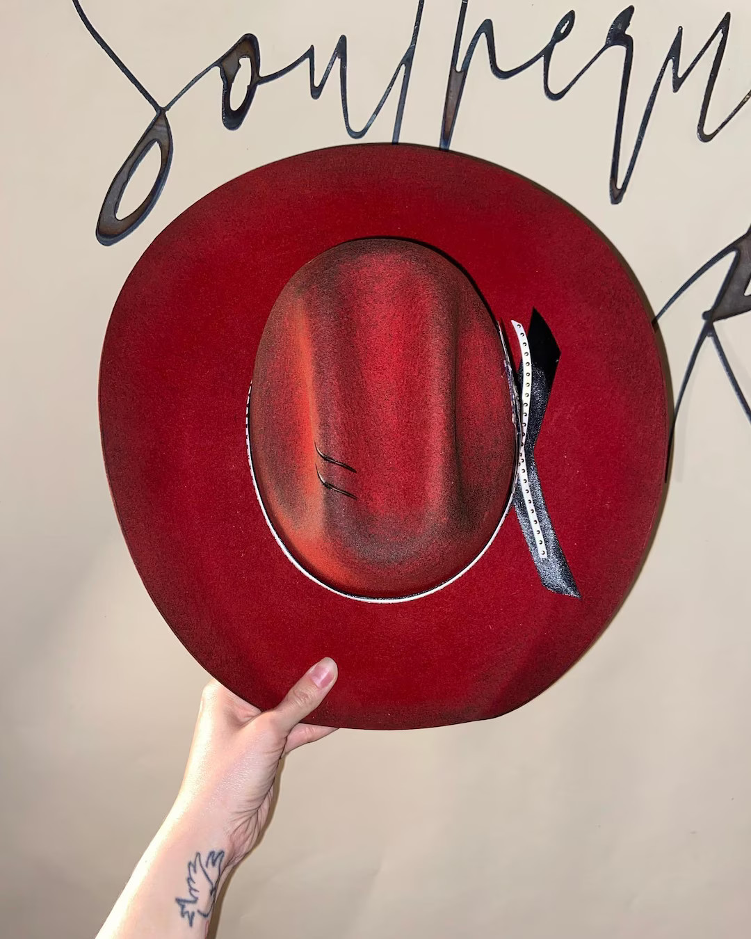 Red Cowboy Hat Burnt Hat Burned Hat Cowgirl Hat Custom - Etsy | Etsy (US)