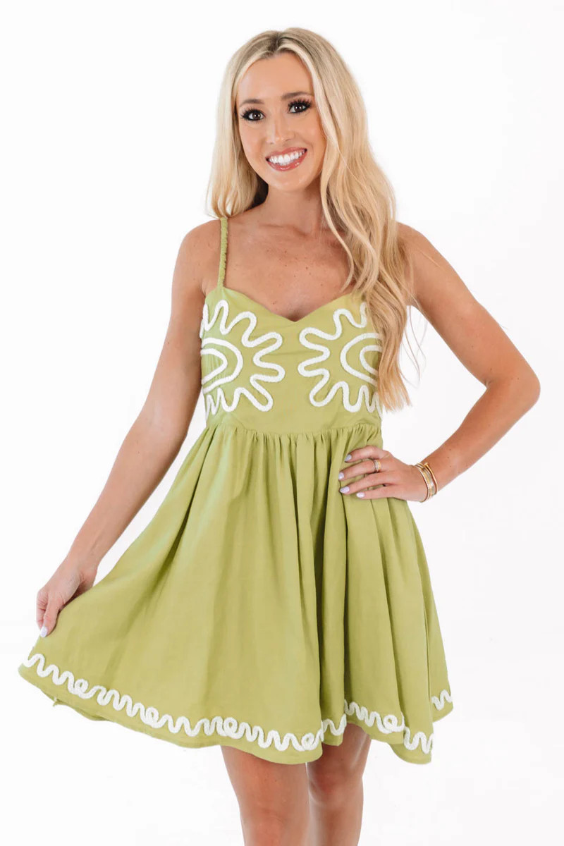 Open Minded Dress - Green | The Impeccable Pig