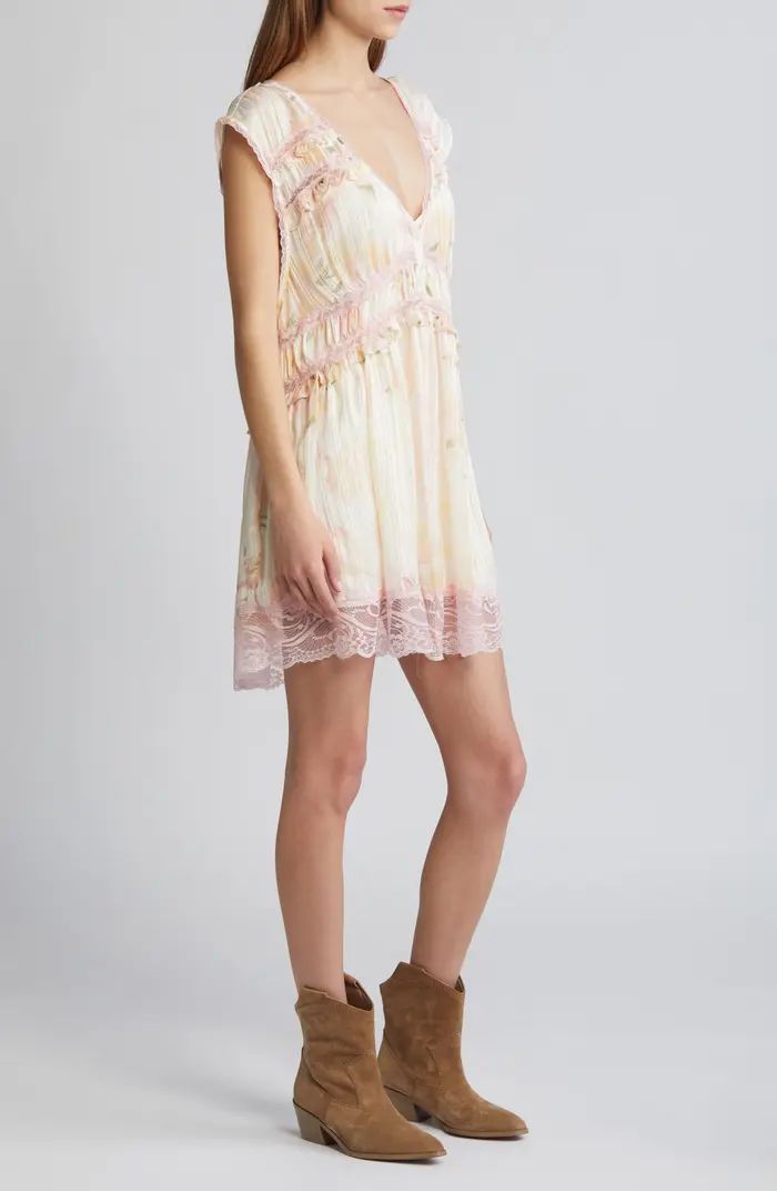 Spring Fling Lace Trim Minidress | Nordstrom