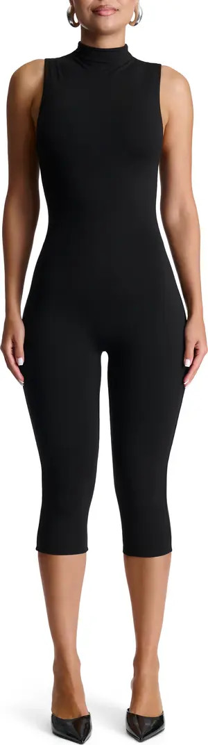 Naked Wardrobe Smooth Funnel Neck Capri Jumpsuit | Nordstrom | Nordstrom