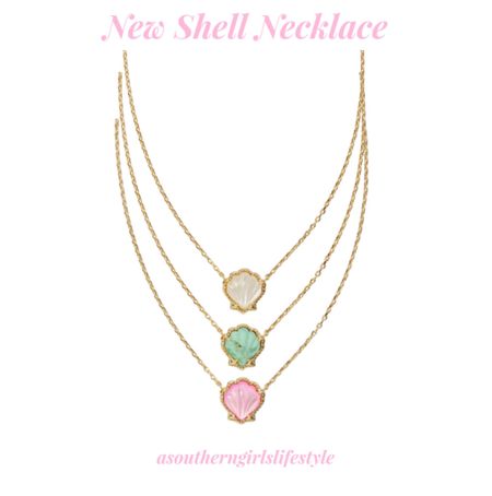 Love! New Limited Edition Kendra Scott Gold Shell Necklace in Ivory Mother of Pearl, Sea Green Chrysocolla & Blush Mother of Pearl

Pretty matching stud earrings & ring are linked 

#LTKSeasonal #LTKStyleTip #LTKFindsUnder100