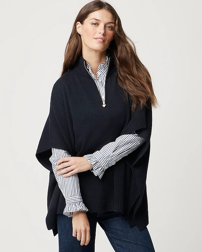 Heart quarter-zip poncho | J.Crew Factory