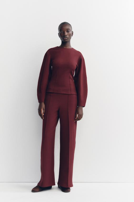 INTERLOCK KNIT TROUSERS WITH VENTS | Zara UK