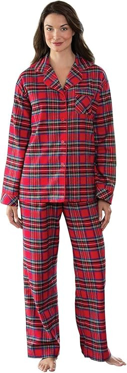 PajamaGram Womens Pajama Sets Flannel - Cozy Ladies Pajamas | Amazon (US)