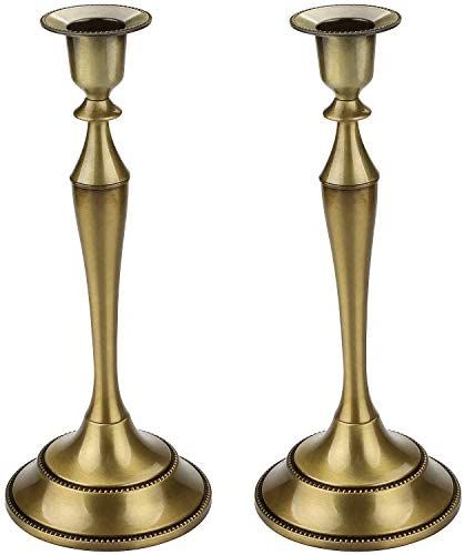 CBTONE Metal Taper Candle Holder Set of 2 Bronze Candlestick Holder Candelabra Candle Stand for W... | Amazon (US)