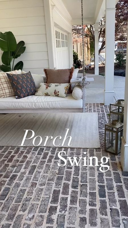 Porch swing on sale! Outdoor furniture, outdoor decor, porch inspo, front porch swing, front porch inspo 

#LTKVideo #LTKSaleAlert #LTKHome