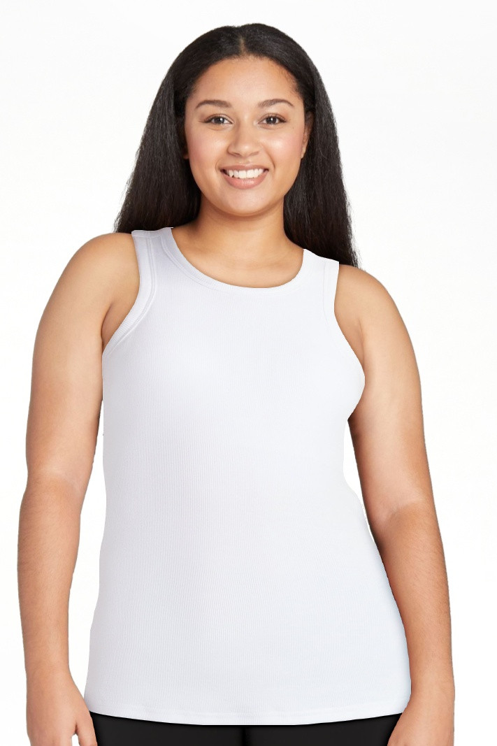 Avia Women's Cotton Ribbed Tank Top with Shelf Bra, Sizes XS-XXXL | Walmart (US)