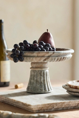 Neo Marble Footed Serving Bowl | Anthropologie (US)