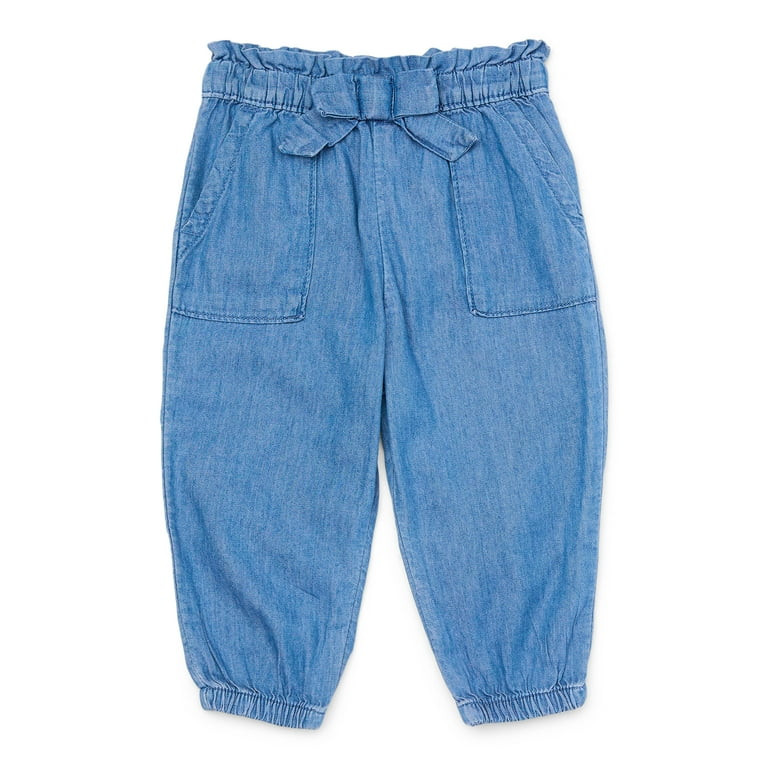 Garanimals Baby Girl Porkchop Pocket Twill Pants, Sizes 0-24 Months | Walmart (US)