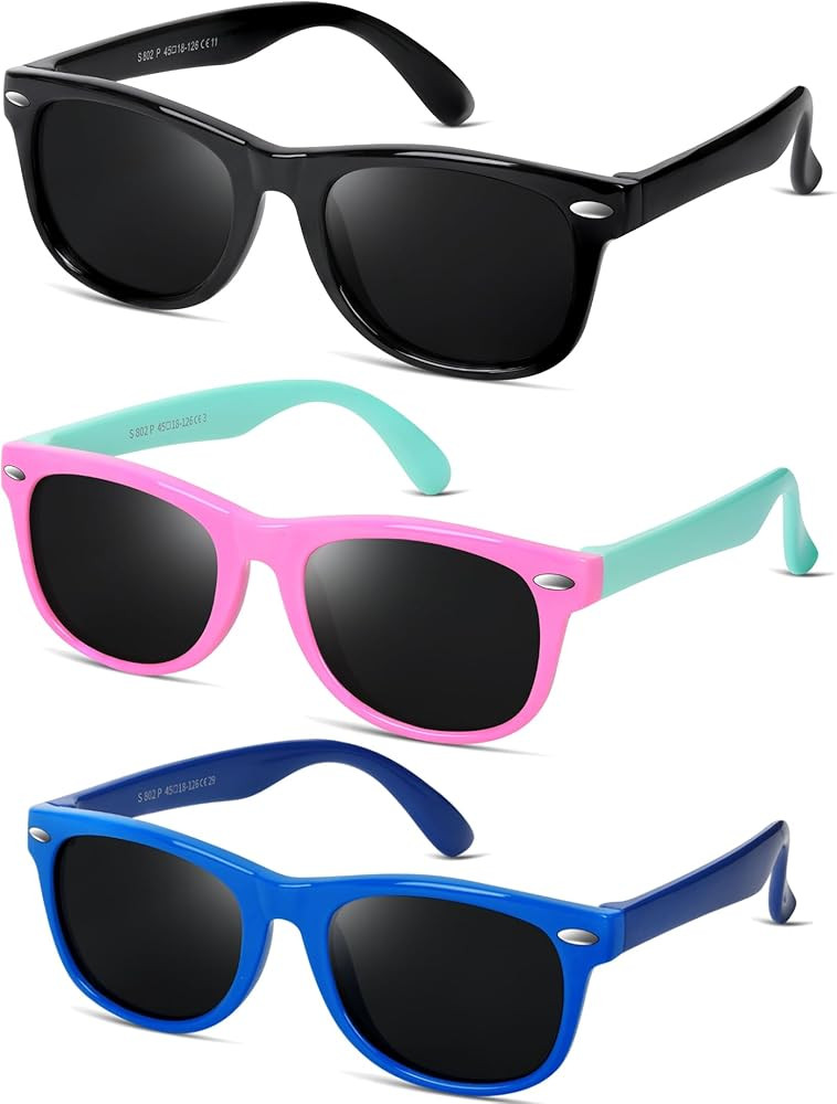 BEALER Kids Polarized Sunglasses for Girls Boys UV Protection Sun Glasses Flexible Rubber TPEE Sh... | Amazon (US)