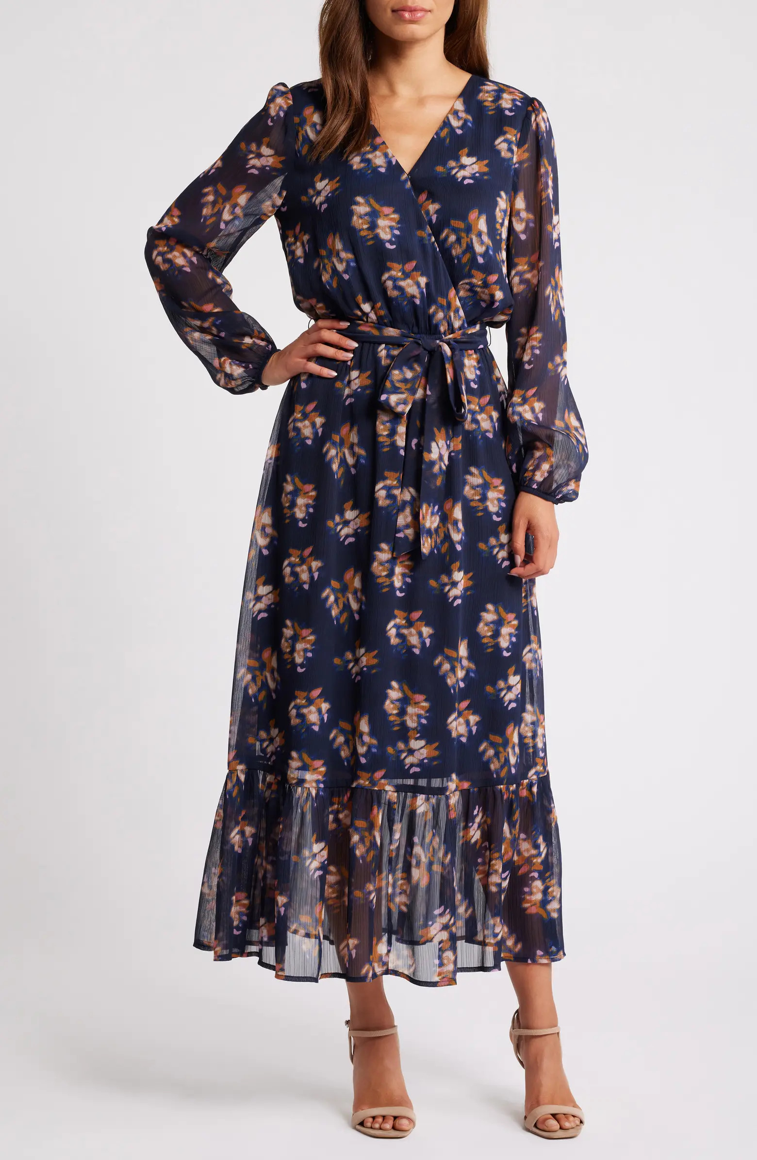 Chelsea28 Long Sleeve Faux Wrap Dress | Nordstrom | Nordstrom