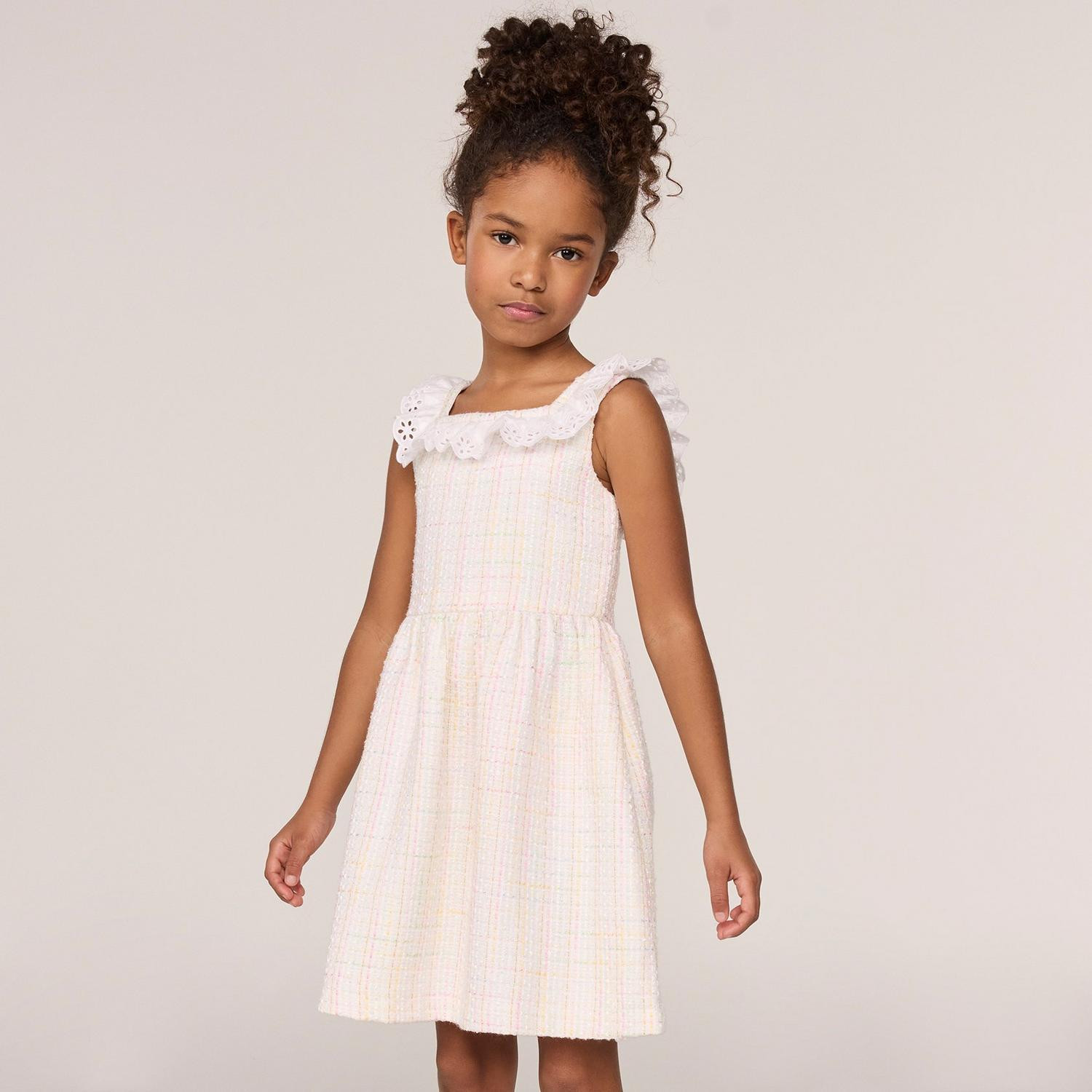 Eyelet Ruffle Boucle Dress | Janie and Jack