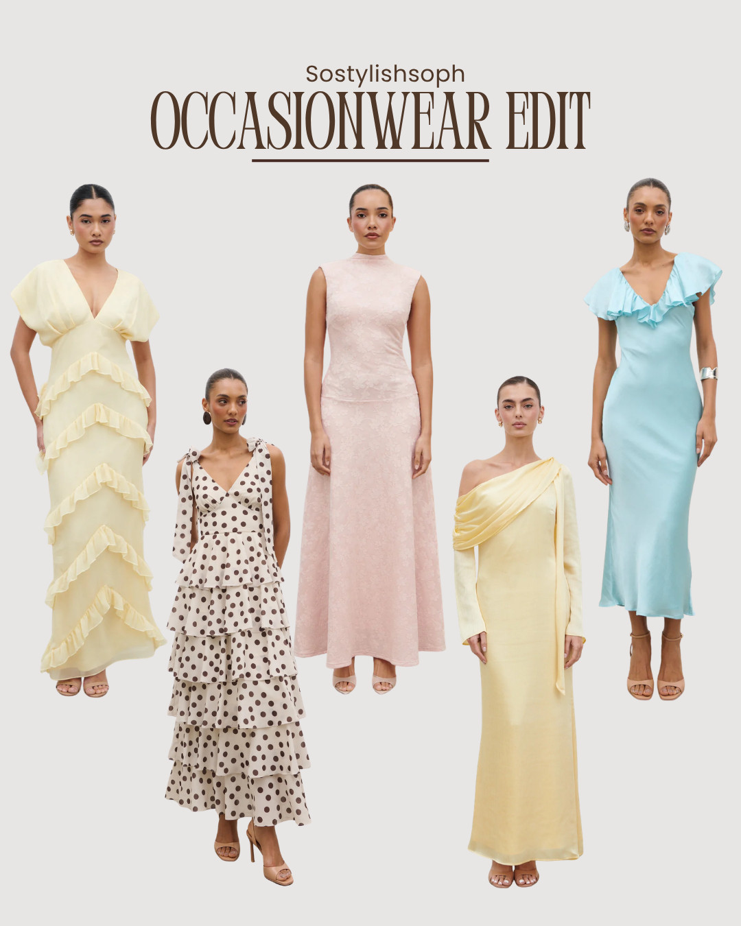 Use code HEATWAVE for 25% off these dresses on Pretty Lavish only this weekend!

occasionwear, event dressing, pastel dresses, wedding guest outfit, bridesmaid dress, formalwear, elegant dresses, feminine style, summer occasionwear, ruffle dress, tiered dress, polka dot dress, blush pink dress, yellow maxi dress, one-shoulder dress, lace gown, blue satin dress, statement sleeves, soft glam, occasionwear edit 

 #LTKwedding #LTKsale #LTKdresses