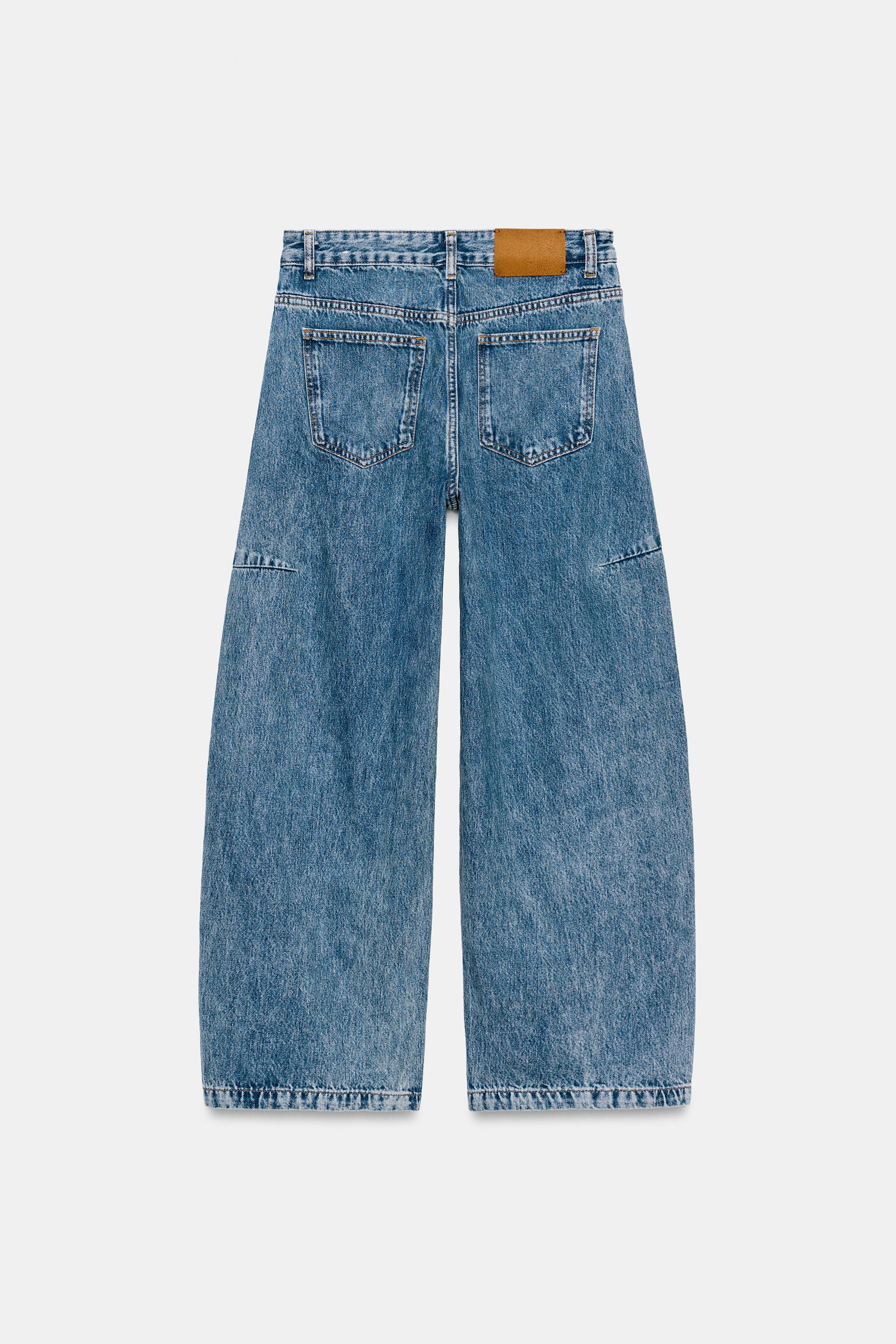 ZW COLLECTION ANKLE BALLOON MID-WAIST JEANS | Zara UK