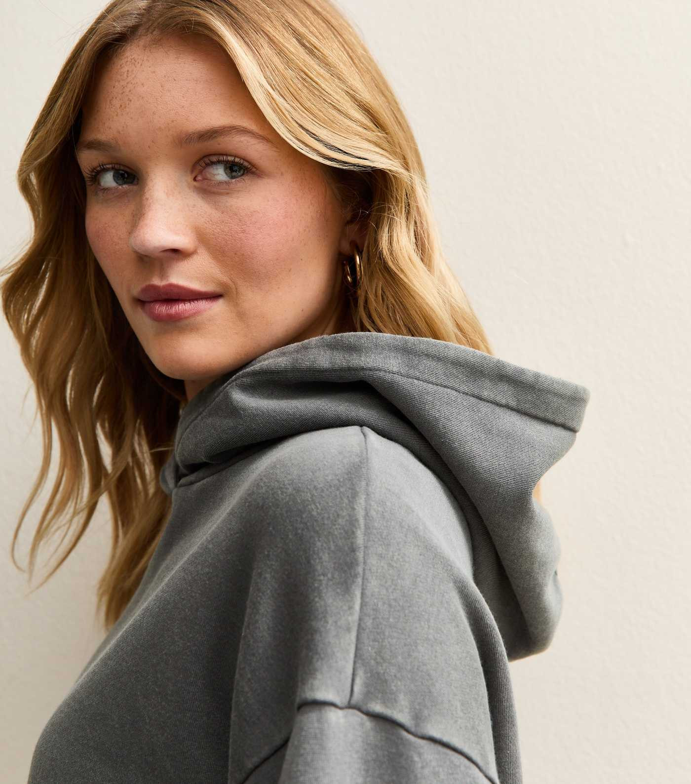 Dark Grey Washed Hoodie | New Look | New Look (UK)