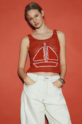 Tach Clothing Crochet Cotton Sweater Tank | Anthropologie (US)