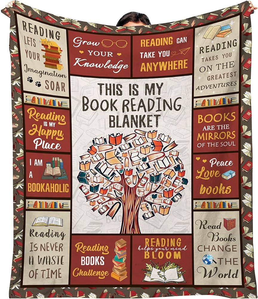 Book Lovers Blanket Gift Ideas Librarian Book Lovers Throw Blankets 60x50in This is My Book Readi... | Amazon (CA)