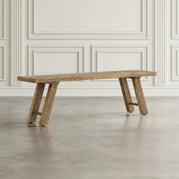 Audelio Unfinished Rustic Solid Wood Bench | Wayfair North America