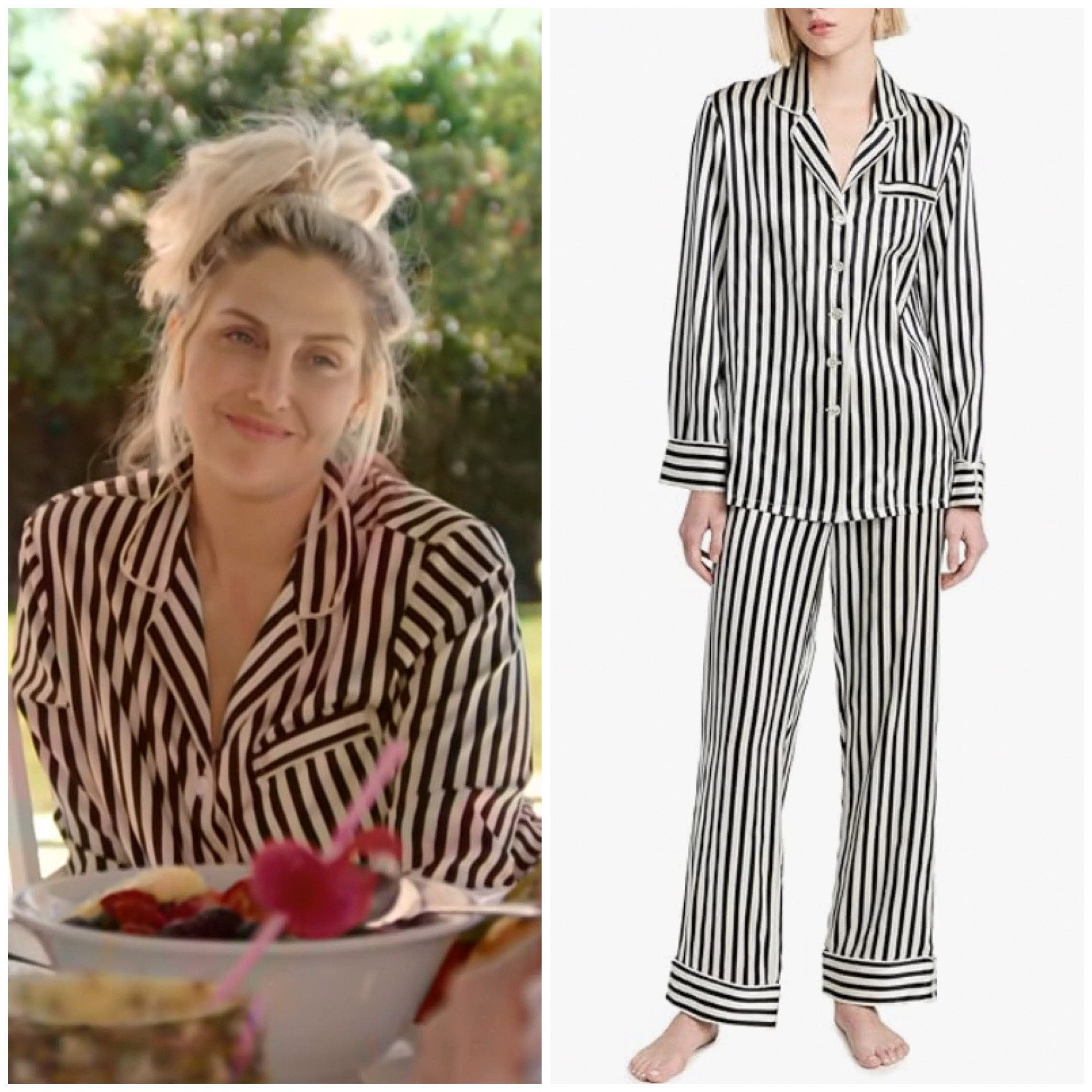 Gina Kirschenheiter’s Black and White Striped Pajamas 