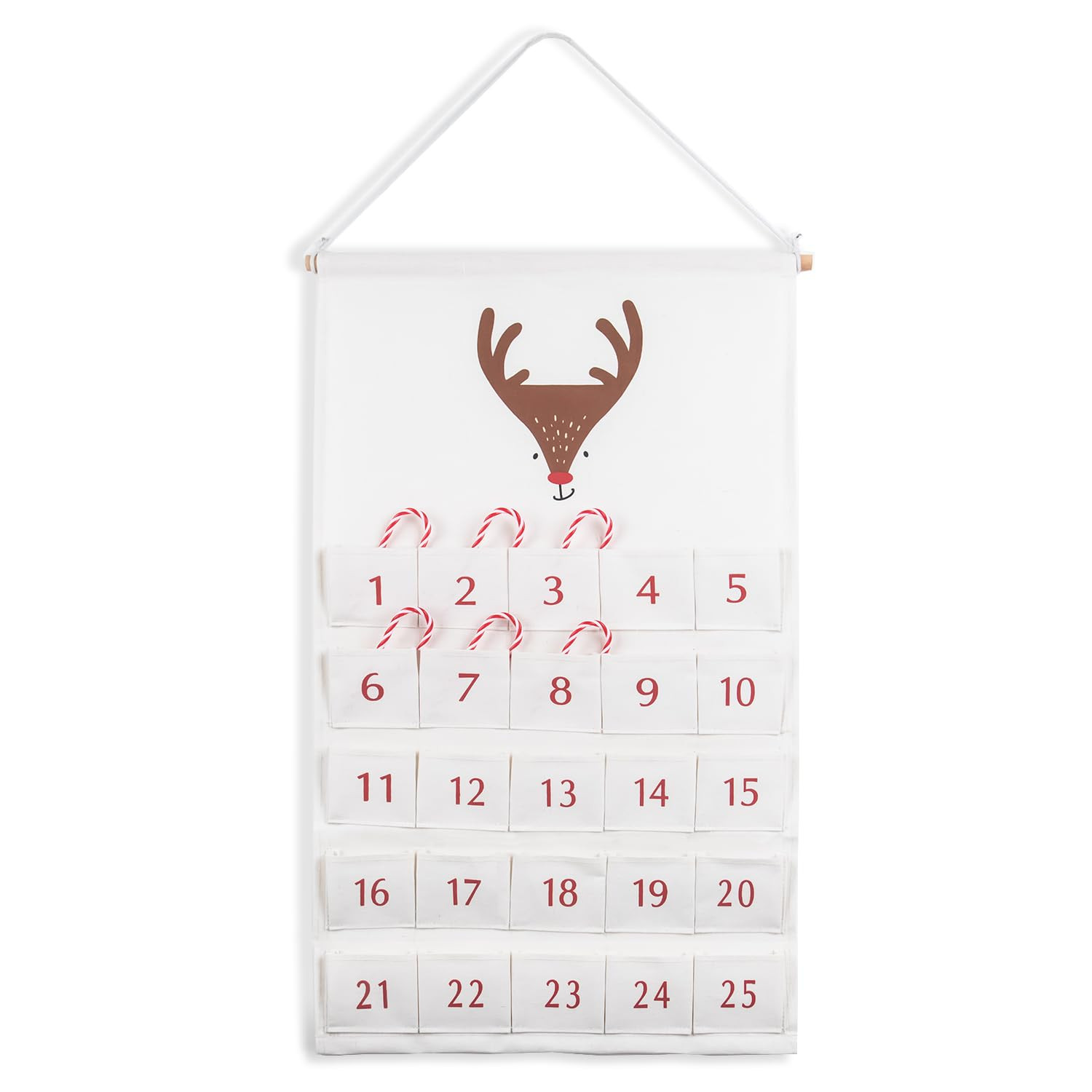 Christmas Countdown Advent Calendar with Pockets,Wall Hanging Bag for Home Xmas Countdown,Photo A... | Amazon (US)