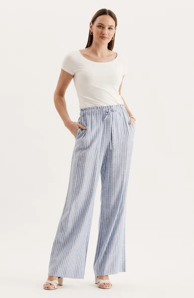 Palmer Striped Pant - Navy | tyler boe