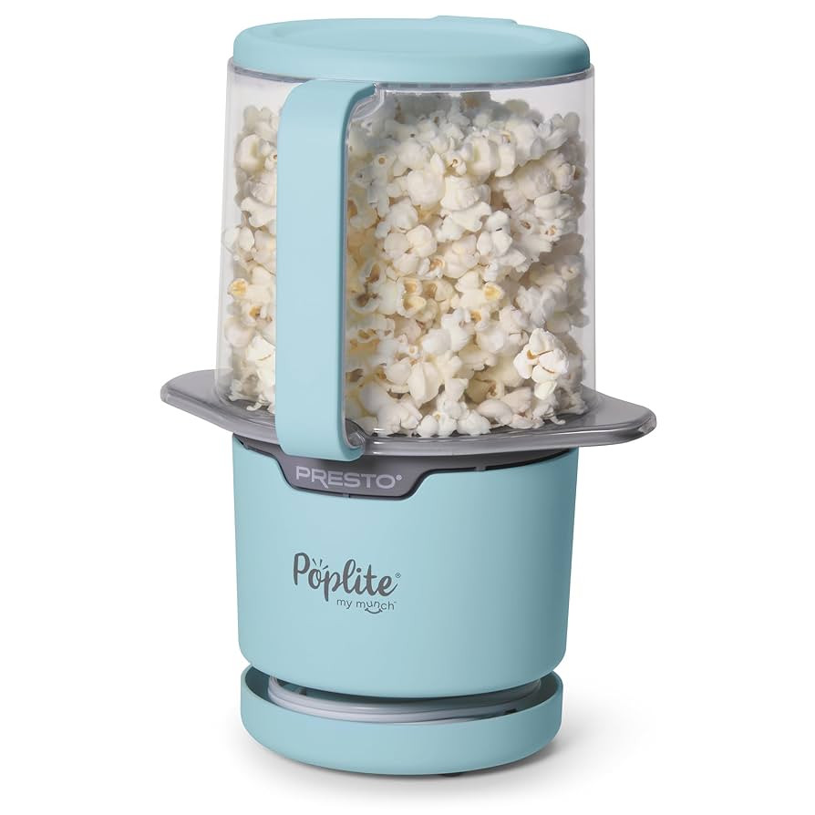 Presto 04811 PopLite My Munch Hot Air Popcorn Popper - Personal Sized, Built-In Serving Bowl, Com... | Amazon (US)