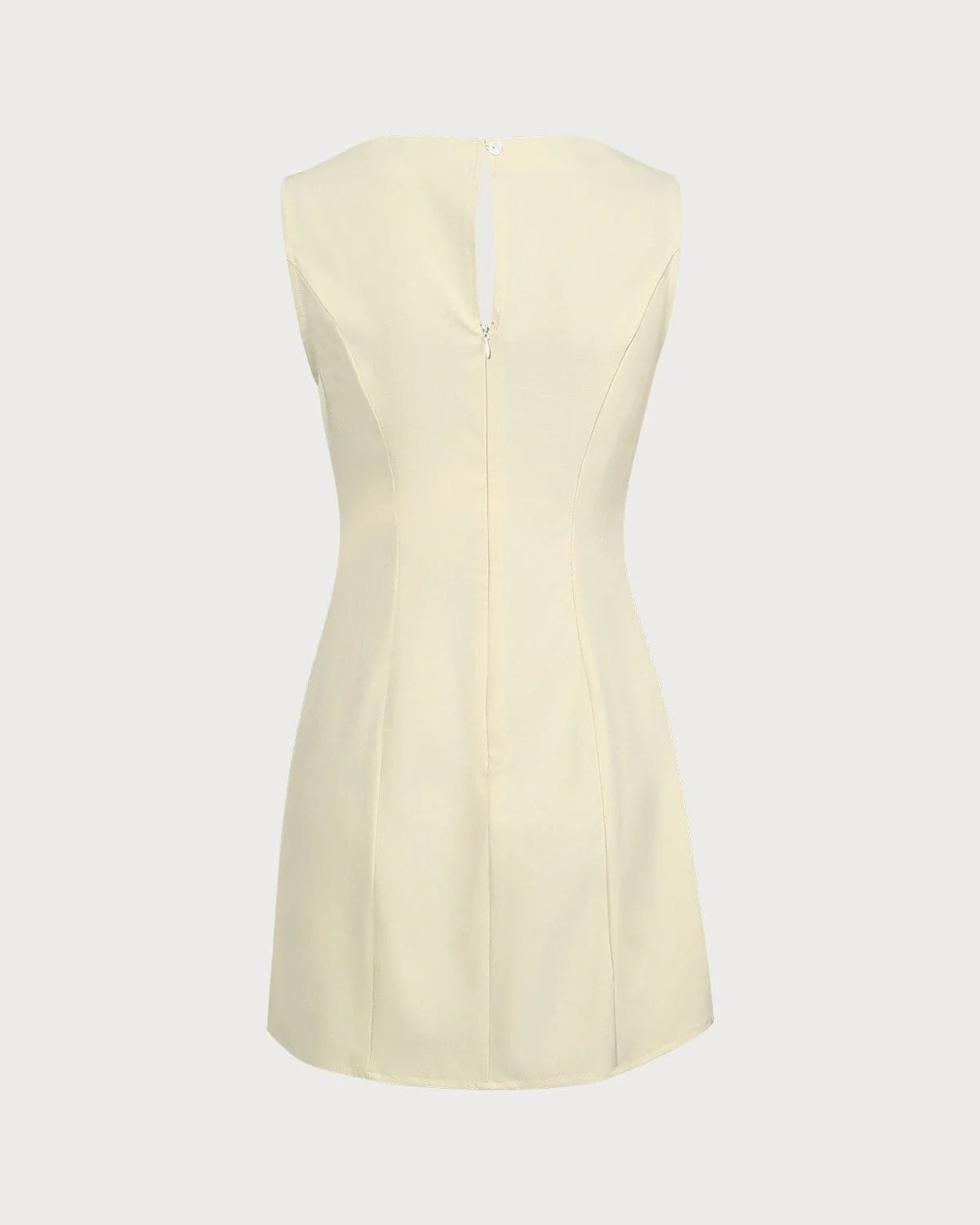 The Yellow Boat Neck Cutout Mini Dress & Reviews - Yellow - Dresses | RIHOAS | rihoas.com