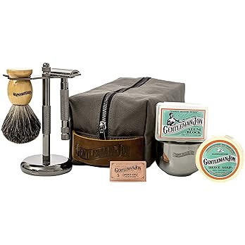 Deluxe Vintage Wet Shave Grooming Set for Men - Safety Razor, Brush, Alum Block, Soap, Bowl, Blad... | Amazon (US)