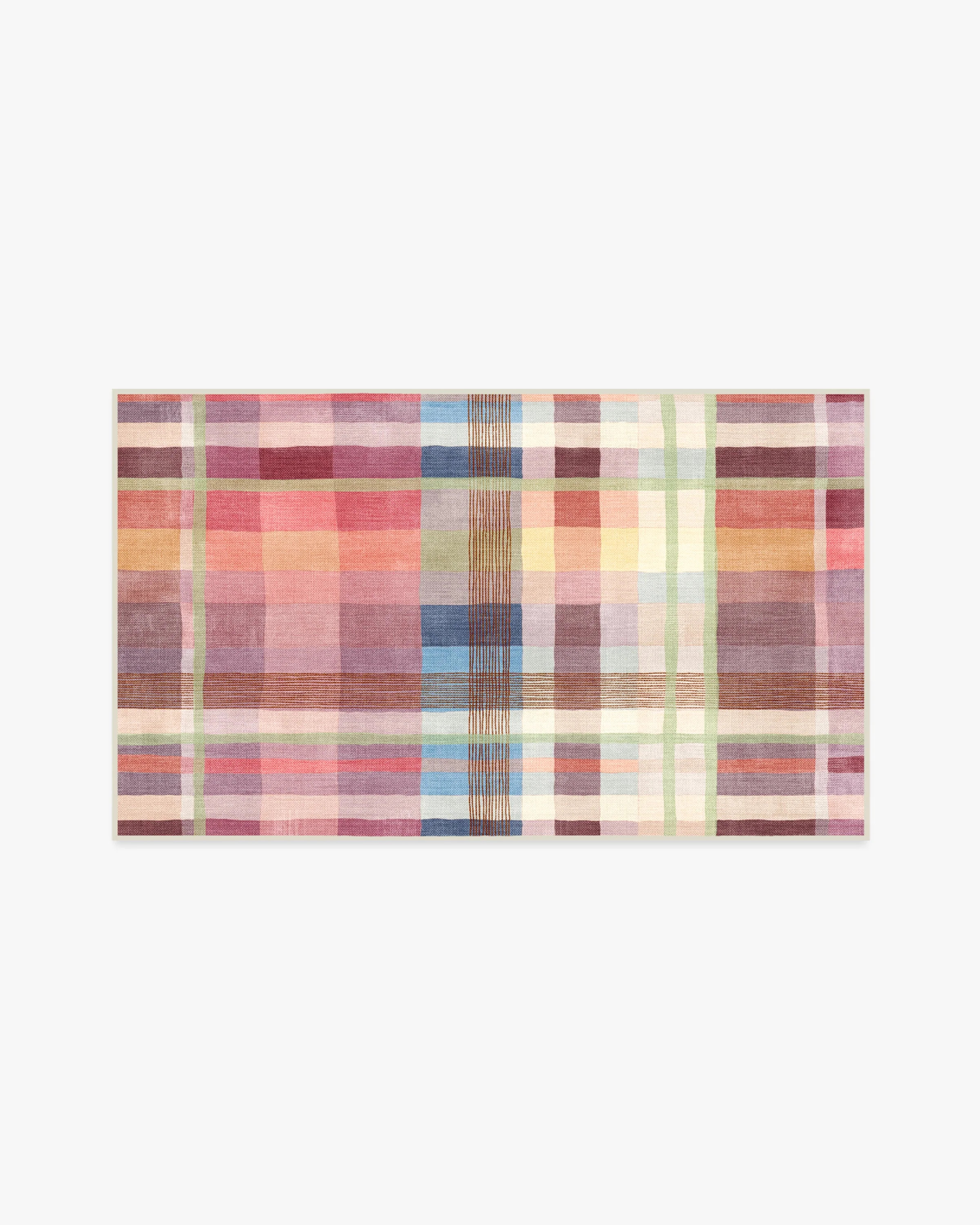 Margot Plaid Berry Multicolor Outdoor Rug | Ruggable