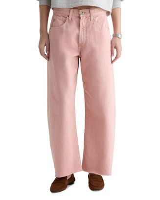AG Hattie High Rise Crop Barrel Leg Jeans in Sulfur Sparkling Rose | Bloomingdale's Women | Bloomingdale's (AU)