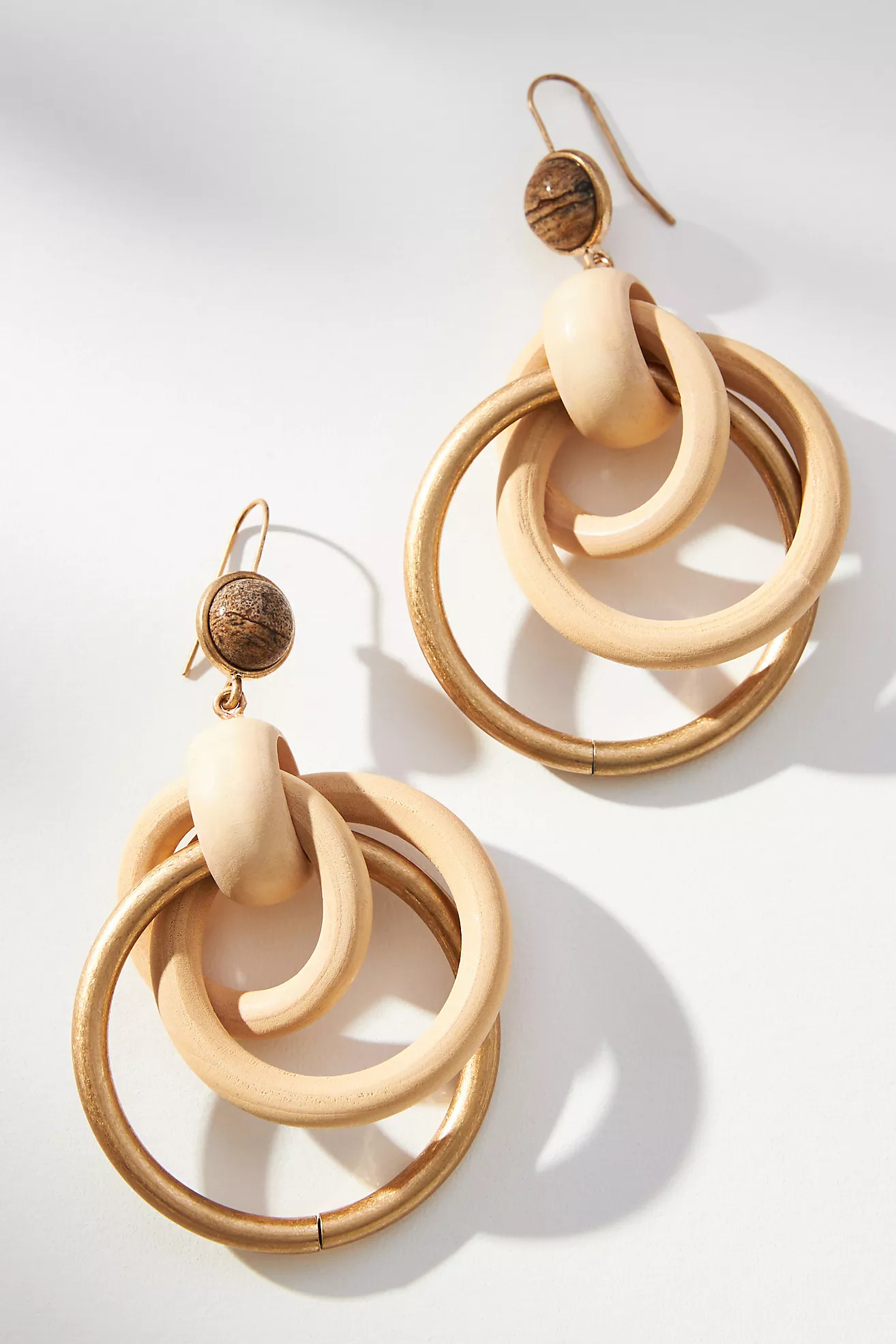 Wood Multi Link Drop Earrings | Anthropologie (US)