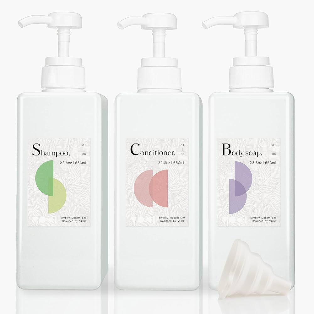 Shampoo and Conditioner Dispenser for Shower - 22oz Refillable Dispenser for Shampoo, Conditioner... | Amazon (US)