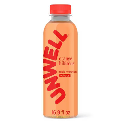 Unwell Orange Hibiscus Hydration Electrolyte Drink for Rapid Hydration + Focus - 16.9 fl oz Bottle | Target