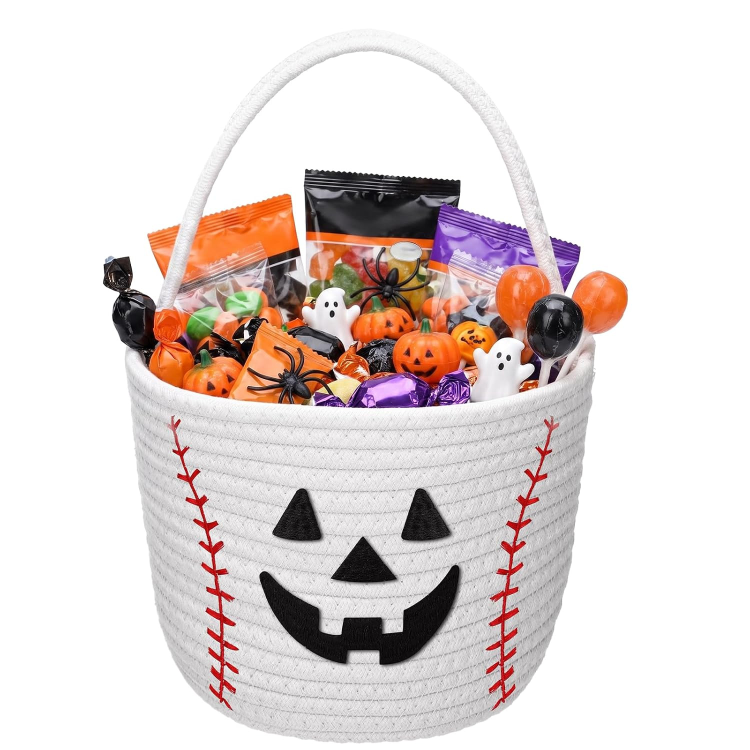 Halloween Trick or Treat Basket, Boo Gifts Basket, Baseball Pumpkin | Amazon (US)