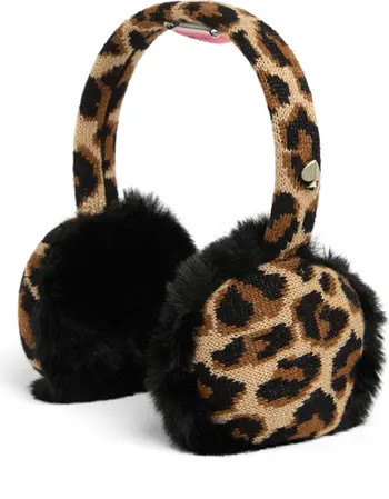 kate spade new york animal print faux fur earmuffs | Nordstromrack | Nordstrom Rack