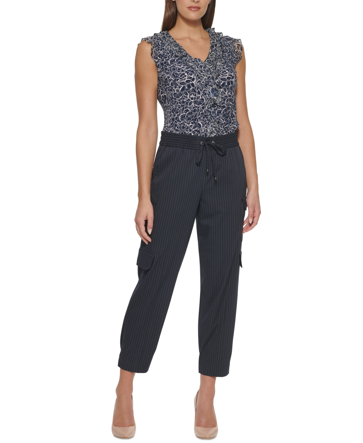 Tommy Hilfiger Pinstriped Cargo Pants | Macys (US)