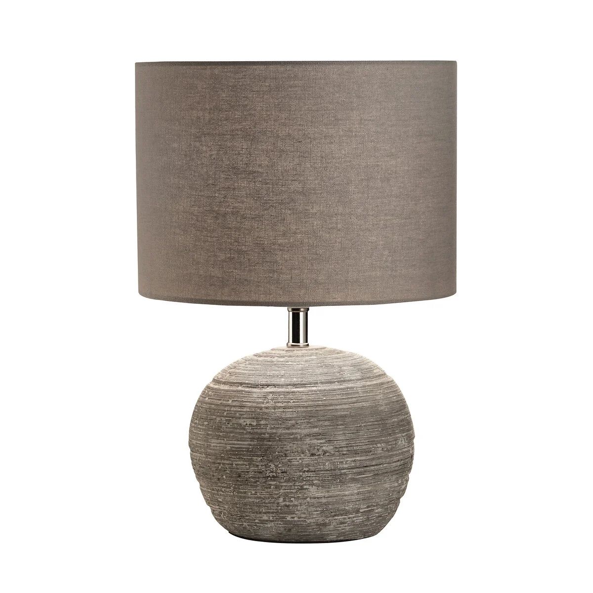 Grey Terracotta with Scratch Detailing Table Lamp | La Redoute (UK)