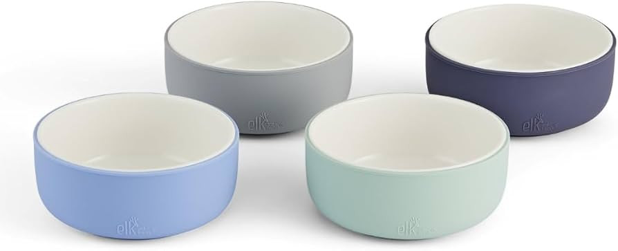 Elk and Friends Kids Porcelain Bowls with Silicone Sleeve | Kids/Toddler/Baby Feeding | Microwave... | Amazon (US)