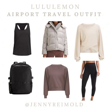 Flying out to Nashville with this lululemon outfit on.. and an extra crew neck in my backpack' I've got my laptop, an extra outfit and a makeup bag in there as well!  Easy travel outfit for a long day!  

#lululemon #traveloutfit 

#LTKstyletip #LTKover40 #LTKtravel